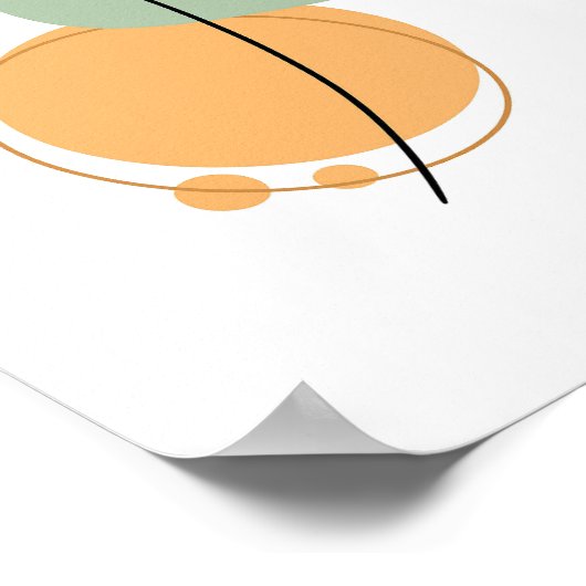 Einfache Chic Abstrakt Minimalistisch Boho Style F Poster (Ecke)