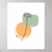 Einfache Chic Abstrakt Minimalistisch Boho Style F Poster (Vorne)