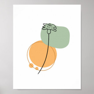 Einfache Chic Abstrakt Minimalistisch Boho Style F Poster