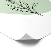 Einfache Chic Abstrakt Minimalistisch Boho Style F Poster (Ecke)