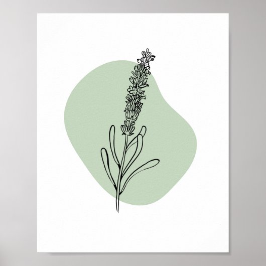 Einfache Chic Abstrakt Minimalistisch Boho Style F Poster (Vorne)