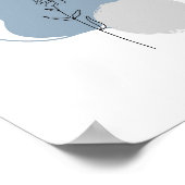 Einfache Chic Abstrakt Minimalistisch Boho Style F Poster (Ecke)