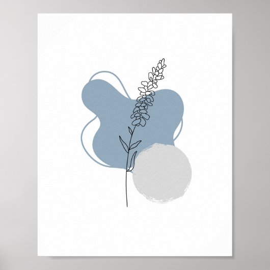 Einfache Chic Abstrakt Minimalistisch Boho Style F Poster (Vorne)
