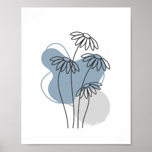 Einfache Chic Abstrakt Minimalistisch Boho Style F Poster