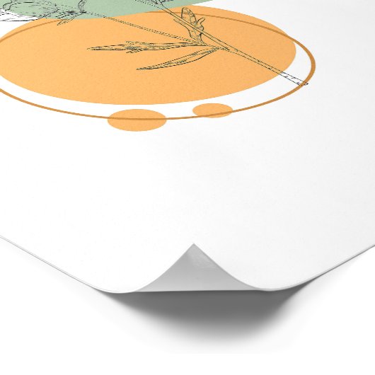 Einfache Chic Abstrakt Minimalistisch Boho Style F Poster (Ecke)