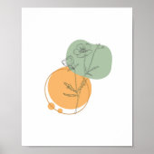 Einfache Chic Abstrakt Minimalistisch Boho Style F Poster (Vorne)