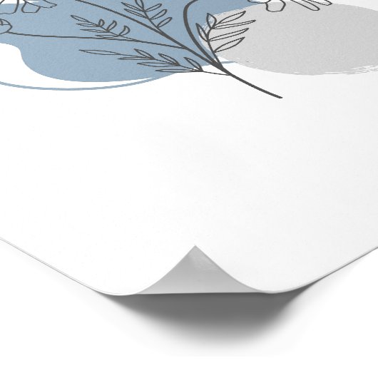 Einfache Chic Abstrakt Minimalistisch Boho Style F Poster (Ecke)