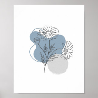 Einfache Chic Abstrakt Minimalistisch Boho Style F Poster