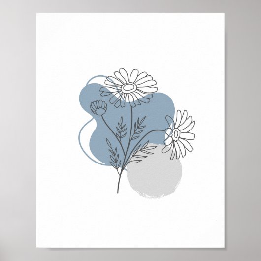 Einfache Chic Abstrakt Minimalistisch Boho Style F Poster (Vorne)