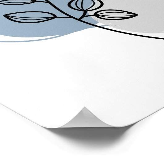 Einfache Chic Abstrakt Minimalistisch Boho Style F Poster (Ecke)