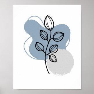 Einfache Chic Abstrakt Minimalistisch Boho Style F Poster