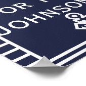 Einfache Chic Ahoy Es ist ein Baby-Showposter Poster (Ecke)