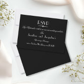 Einfache Chic B+W Website UAWG Response Card RSVP Karte