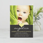 Einfache Chic Baby-Ankündigung Ankündigung (Stehend Vorderseite)