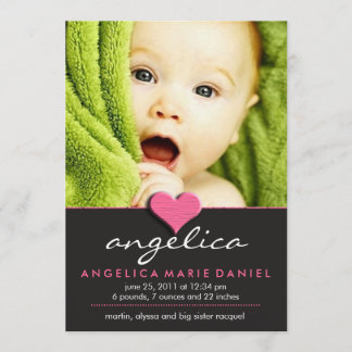 Einfache Chic Baby-Ankündigung Ankündigung