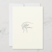 Einfache Chic Baby-Dusche Einladung (Rückseite)