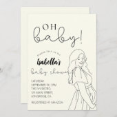 Einfache Chic Baby-Dusche Einladung (Vorne/Hinten)