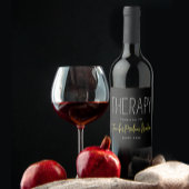 Einfache Chic Black Yellow Scheidung Break Name Weinetikett