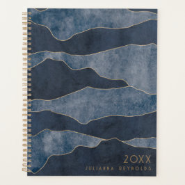 Einfache Chic Blue Mountains mit Gold Accents Planer