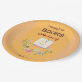 Einfache Chic Books-Sammlung von Textplatten Pappteller (Schrägansicht)