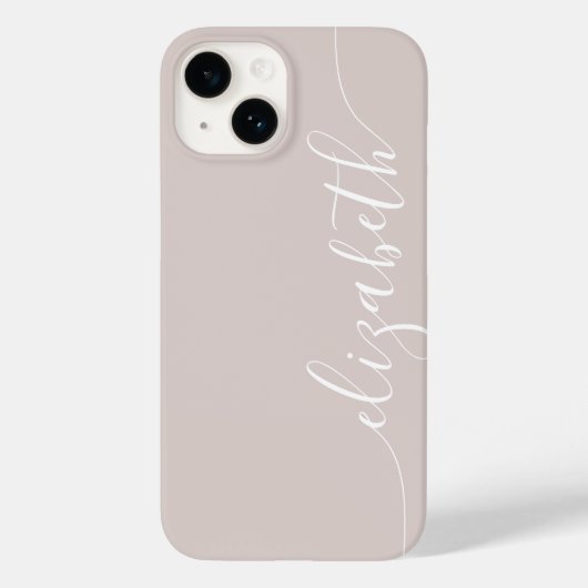 Einfache Chic Calligrafy Name Case-Mate iPhone Hülle (Rückseite)