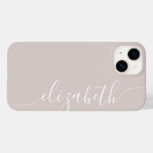 Einfache Chic Calligrafy Name Case-Mate iPhone Hülle (Rückseite (Horizontal))