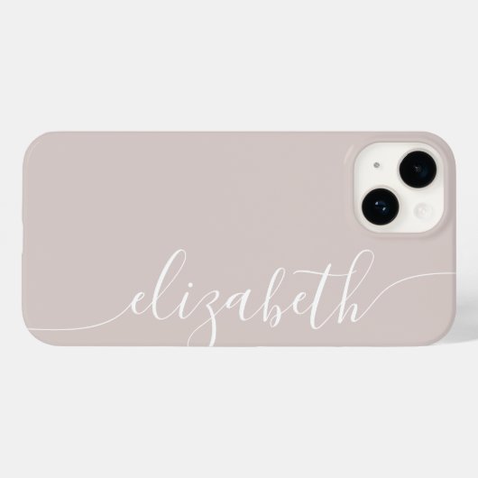 Einfache Chic Calligrafy Name Case-Mate iPhone Hülle (Rückseite (Horizontal))