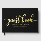 Einfache Chic Calligrafy Wedding Gästebuch (Vorderseite)