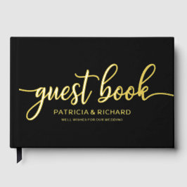 Einfache Chic Calligrafy Wedding Gästebuch