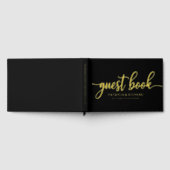 Einfache Chic Calligrafy Wedding Gästebuch (Voll)