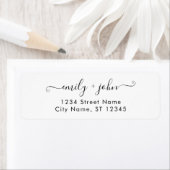 Einfache Chic Calligraphy Wedding-Rücksendeadresse (Insitu)