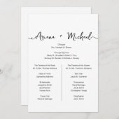 Einfache Chic Custom Entourage Hochzeit Einladung (Vorne/Hinten)