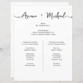 Einfache Chic Custom Entourage Liste Hochzeit groß (Vorne/Hinten)