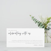 Einfache Chic-Feier mit US-Kalligrafie-Hochzeit Dankeskarte (Stehend Vorderseite)