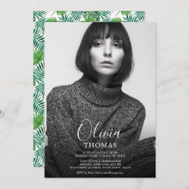 Einfache Chic Foto Graduation Party Einladungs-Kar Einladung