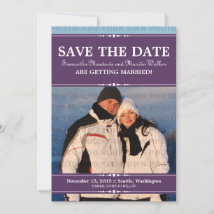 Einfache Chic-Fotografie-Save-the-Date-Einladung i Einladung