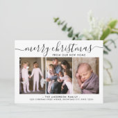 Einfache Chic frohe Weihnachten 3 Foto Urlaub Movi Ankündigung (Stehend Vorderseite)