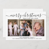 Einfache Chic frohe Weihnachten 3 Foto Urlaub Movi Ankündigung (Vorne/Hinten)