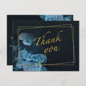 Einfache Chic Gold Geometric Rahmen Vielen Dank Po Postkarte (Vorne/Hinten)