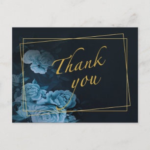 Einfache Chic Gold Geometric Rahmen Vielen Dank Po Postkarte