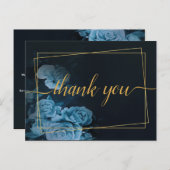 Einfache Chic Gold Geometric Rahmen Vielen Dank Po Postkarte (Vorne/Hinten)