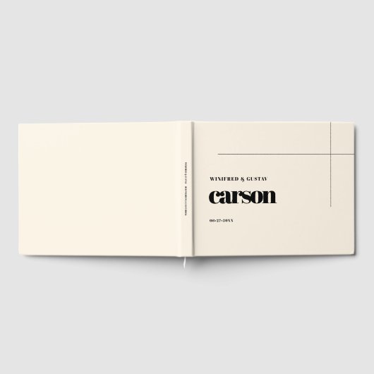 Einfache Chic-Hochzeit Gästebuch (Voll)