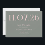 Einfache Chic Hochzeit ohne Foto Save the Date<br><div class="desc">Eine schlichte,  moderne Save the Date Karte. Personalisieren Sie dieses elegante schwarz-weiße Design,  um Ihre Hochzeit Datum,  Namen und Details.</div>