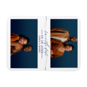 Einfache Chic Hochzeit speichern Sie das Datum 2 F Magnet (Horizontal)