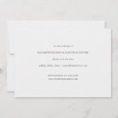 Einfache Chic-Hochzeit Speichern Sie die Datumskar Save The Date (Rückseite)