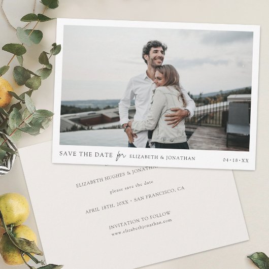 Einfache Chic-Hochzeit Speichern Sie die Datumskar Save The Date