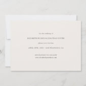 Einfache Chic-Hochzeit Speichern Sie die Datumskar Save The Date (Rückseite)