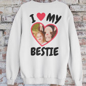 Einfache Chic I Liebe Mein Bestie Personalisiertes Sweatshirt