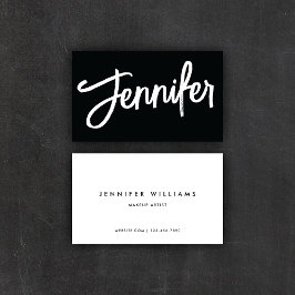 Einfache Chic-Minimalistisch- + Kalligraphieschrif Visitenkarte