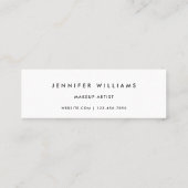 Einfache Chic Minimalistischer Skriptname Gold + S Mini Visitenkarte (Rückseite)